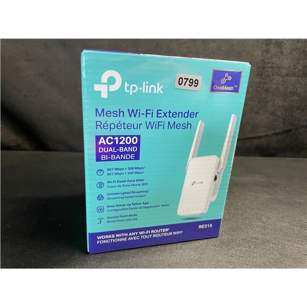 1 TP-Link AC1200 Mesh Wi-Fi Extender/WiFi Booster - Works with Any WiFi Router - New Sealed!