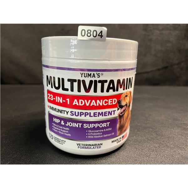 Yuma's Dog Multivitamins (170 Soft Chews) Immunity Supplement/Hip & Joint Support for Dogs - New
