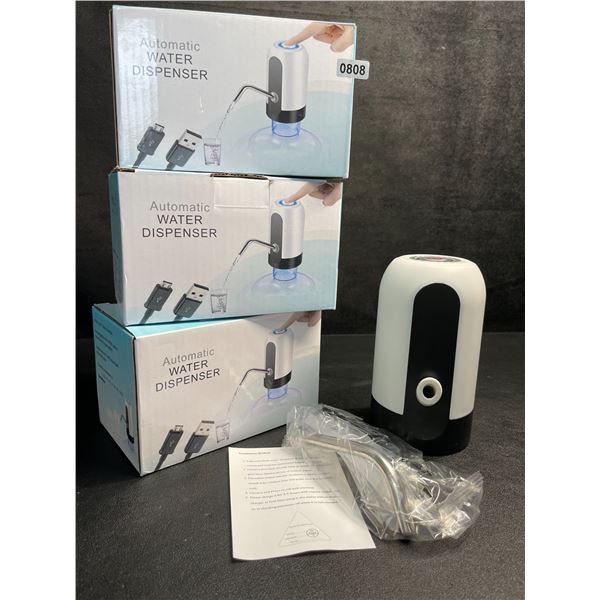 3 Automatic Portable Water Dispensers/Electric Water Pumps - Fit Directly On 5 Gallon Bottles - New