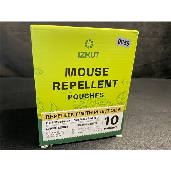 Izkut Mouse Repellent Pouches - 10 Pouches - Plant-Based Matrix/Repellent with Plant Oils - New
