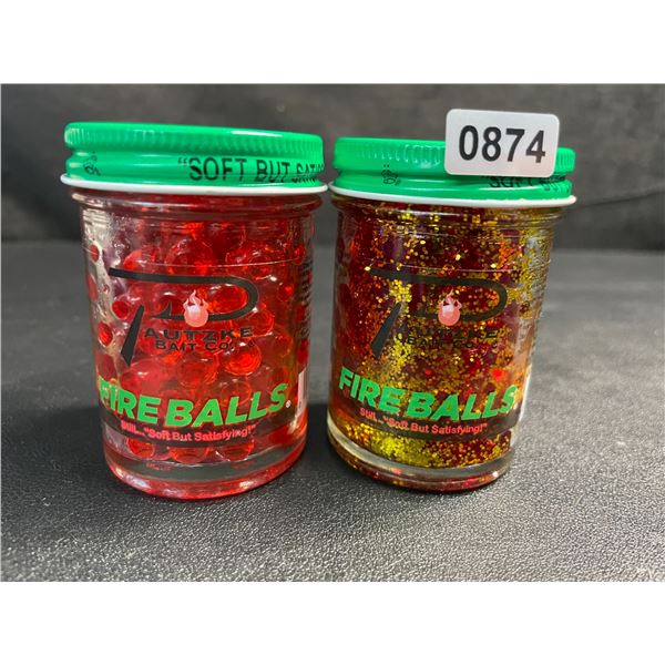 Lot of 2 Pautzke's Fire Balls Fishing Bait - 1.65oz Each - New