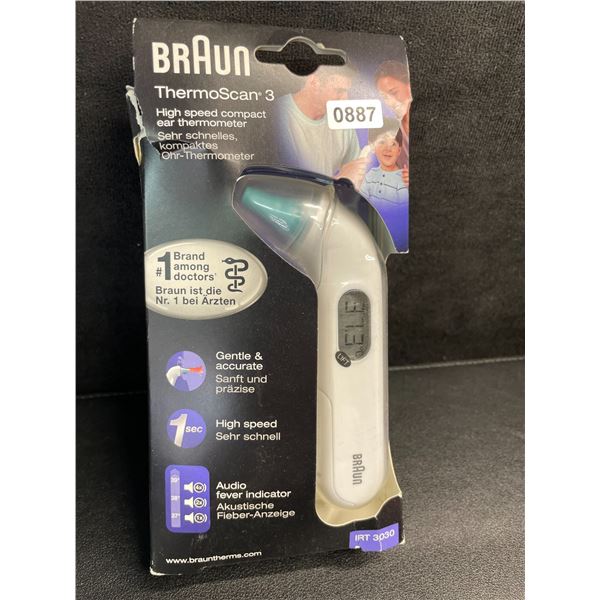 1 BRAUN ThermoScan 3 High Speed Compact Ear Thermometer - New