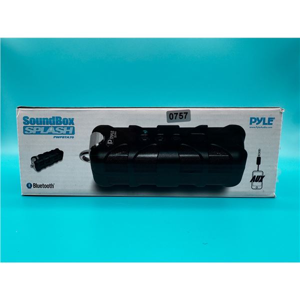 Pyle SoundBox Splash Wireless Bluetooth Speaker Splash Proof with Bass - Black - New