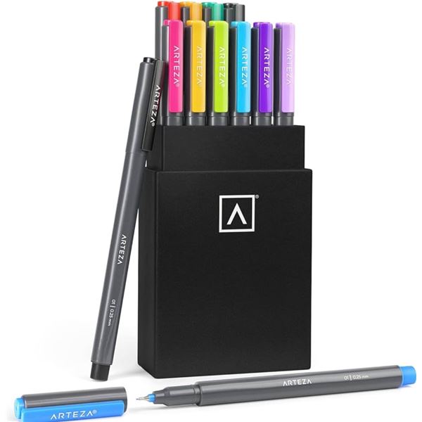 Artezza 12PC Set of Premium Micro Line Pens - New