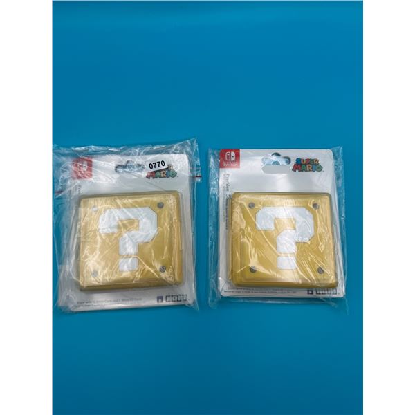 2 Nintendo Switch Super Mario Premium Game Card Cases - New