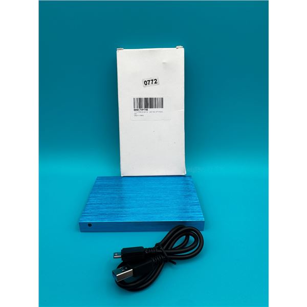Aluminum Portable USB Storage Device - 2TB - Blue - New