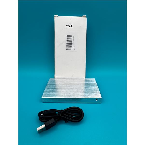 Aluminum Portable USB Storage Device - 2TB - Silver - New