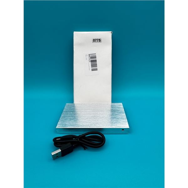 Aluminum Portable USB Storage Device - 2TB - Silver - New