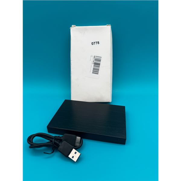 Aluminum Portable USB Storage Device - 2TB - Black - New