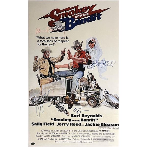 Smokey And The Bandit cast signed movie poster