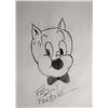 Image 1 : Friz Freleng signed Porky the Pig sketch