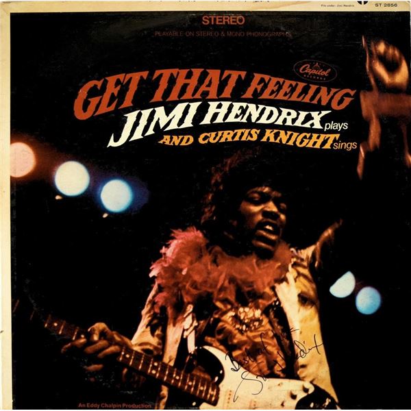 Jimi Hendrix signed Get that Feeling album