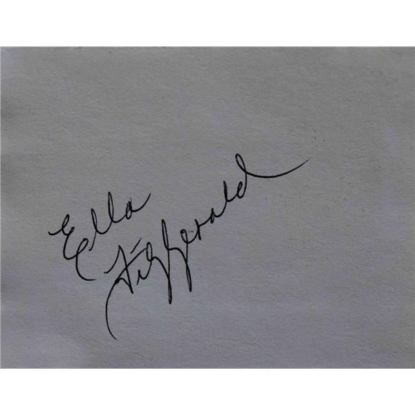 Ella Fitzgerald signature slip