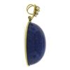 Image 3 : Vintage Handmade Yellow Gold Domed Oval Polished Lapis w/ Diamond Bail Pendant