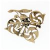 Image 3 : Antique Victorian 14k Gold 0.16 ctw Diamond & Seed Pearl Open Flower Brooch Pin