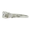Image 4 : Art Deco 18k White Gold .40 ctw Old Cut Diamond Solitaire Engagement Promise Rin