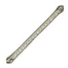 Image 3 : Antique Edwardian Platinum 1 ctw Old Cut Pave Diamond Filigree Long Bar Pin Broo