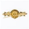 Image 4 : Vintage Victorian Revival 14K Yellow Gold Detailed Bead Work Bar Pin Brooch