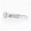 Image 7 : 14k White Gold 1.70 ctw GIA Round Brilliant Diamond Three Stone Engagement Ring
