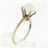 Image 7 : Antique Victorian 14k Gold 8.3mm Round Cabochon Moonstone 6-Prong Solitaire Ring