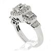 Image 1 : Solid 14k White Gold 1.46 ctw Radiant Diamond Engagement Ring