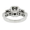 Image 3 : Solid 14k White Gold 1.46 ctw Radiant Diamond Engagement Ring