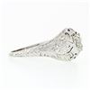Image 5 : Antique Art Deco 18k Gold Dome Filigree Engraved 0.52 ctw European Diamond Ring