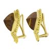Image 3 : Denise Roberge 22K Yellow Gold Sugarloaf Cabochon Bezel Citrine Clip On Earrings