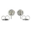 Image 2 : New 14k White Gold 0.26 ctw Martini Bezel Round Brilliant Diamond Stud Earrings
