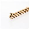 Image 8 : Antique Krementz 14k Gold 1.30 ctw Old Sapphire Natural Pearl Long Bar Pin Brooc