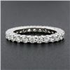 Image 5 : Classic 14k White Gold 1.60 ctw Shared Prong Set Round Diamond Eternity Band Rin