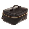 Image 2 : Chanel Black Caviar Leather Vanity Case Bag