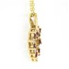 Image 4 : Mayors 14K Gold Alternating Diamond & Ruby Small Open Heart Pendant & 16 Chain