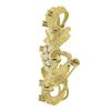Image 5 : Vintage 14k Yellow Gold 0.28 ctw Diamond & Opal Textured Swirl Flower Pin Brooch