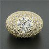 Image 4 : Estate 18k Yellow Gold 7.95 ctw GIA Round Brilliant Diamond Engagement Bombe Rin