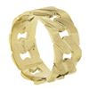 Image 1 : Men's 14K Yellow Gold 10mm Open Curb Link Polished & Brushed Finish Band Ring