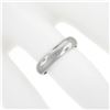 Image 3 : Unisex Classic 10K White Gold 4mm Plain Domed Polished Stack Wedding Band Ring
