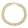 Image 3 : Vintage Yellow Gold 7.3mm Classic Double Curb Link Charm Chain Bracelet