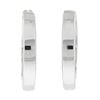 Image 3 : NEW Classic 14k White Gold .20 ctw Pave Diamond 12.2mm Petite Huggie Hoop Earrin