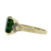 Image 4 : Vintage 10K Yellow Gold 2.64 ctw Emerald Cut Green Tourmaline Solitaire Band Rin