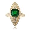 Image 1 : 2.67 ctw Emerald and 0.53 ctw Diamond 14K Yellow Gold Ring