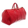 Image 2 : Louis Vuitton Red Epi Leather Keepall 55 Travel Bag