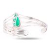 Image 1 : 8.03 ctw Emerald and 4.89 ctw Diamond 14K White Gold Bangle