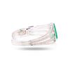 Image 2 : 8.03 ctw Emerald and 4.89 ctw Diamond 14K White Gold Bangle