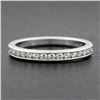 Image 2 : Tiffany & Co. Plat 0.30 ctw Channel Diamond 2.6mm Petite Stack Wedding Band Ring