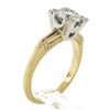 Vintage 14k Gold & Platinum 0.82 ctw G VS Diamond Solitaire Wheat Engagement Rin