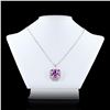 Image 3 : 28.44 ctw Kunzite and 0.53 ctw Diamond 14K White Gold Pendant