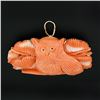 Image 5 : Vintage 14k Gold GIA NO DYE Large Hand Carved Owl Coral Cameo Pendant Brooch Pin