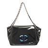Chanel Black Patent Leather Flap Shoulder Bag