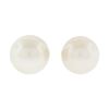 Vintage Simple Classic 14k Gold 4.5mm Round White Cultured Pearl Stud Earrings